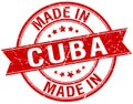 Made in Cuba red round stamp