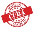 Made in Cuba red rubber stamp
