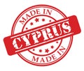 Made in Cyprus red rubber stamp