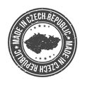 Made in Czech Republic Map. Quality Original Stamp Design Vector Art Seal Badge Illustration.