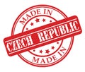 Made in Czech Republic red rubber stamp