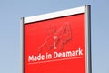 Made in Denmark sign on a panel