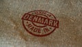 Made in Denmark stamp and stamping