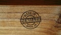 Made in Denmark stamp and stamping