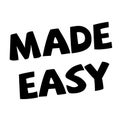 MADE EASY stamp on white Royalty Free Stock Photo