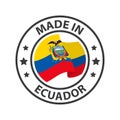 Made in Ecuador icon. Stamp sticker. Vector illustration