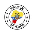 Made in Ecuador icon. Stamp sticker. Vector illustration