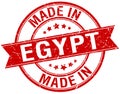 Made in Egypt red round stamp