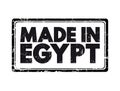 Made in Egypt text emblem stamp, concept background