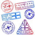 Made In England Stamps Royalty Free Stock Photo