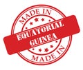 Made in Equatorial Guinea red rubber stamp