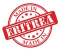 Made in Eritrea red rubber stamp