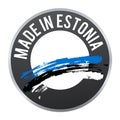 Made in Estonia label badge logo certified Royalty Free Stock Photo