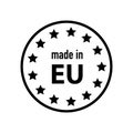 Made in EU icon of 3 types. Vector Royalty Free Stock Photo