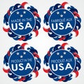 Made in the USA Badges Royalty Free Stock Photo