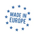 Made in Europe blue stamp