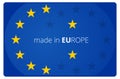 Made in Europe creative abstract symbol icon 3d-illustration