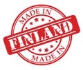 Made in Finland red rubber stamp