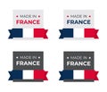 Made in France French icon vector illustration from national flag Royalty Free Stock Photo
