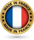 Made in France gold label, vector illustration Royalty Free Stock Photo