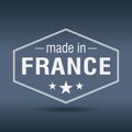 Made in France hexagonal vintage label Royalty Free Stock Photo