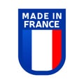 Made in france icon. national country flag Stamp sticker. Vector illustration Simple icon with flag Royalty Free Stock Photo