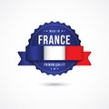 Made in France Premium Quality Label Badge Vector Template Design Illustration Royalty Free Stock Photo
