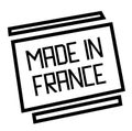 MADE IN FRANCE stamp on white Royalty Free Stock Photo