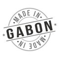 Made in Gabon Stamp. Logo Icon Symbol Design. Security Seal Style National Product Badge Vector.