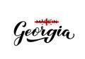 Made in Georgia handwritten label. Quality mark vector icon. Perfect for logo design, tags, badges, stickers, emblem, product