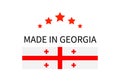 Made in Georgia label. Quality mark vector icon isolated on white. Perfect for logo design, tags, badges, stickers, emblem,