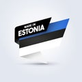 Made In Estonia Flag Pin Royalty Free Stock Photo