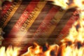 Made in germany Fire flames burning background Royalty Free Stock Photo