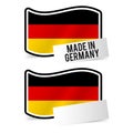 Made in Germany Flag and white empty Paper. Esp10 Vector.