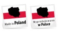 Made in Germany with German Flag Quality Label on the white Background. Royalty Free Stock Photo