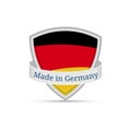 Made in Germany, German flag on the shield Royalty Free Stock Photo