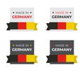 Made in Germany German flag vector design for badge emblem Royalty Free Stock Photo