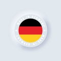 Made in Germany. Germany made. Germany emblem, label, sign, button, badge in 3d style. German flag. Germany symbol. Simple icons Royalty Free Stock Photo