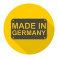 Made in Germany icon with long shadow