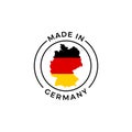 Made in Germany label icon of German flag map