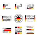 Made in Germany labels set, German product emblem