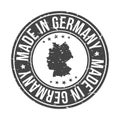 Made in Germany Map. Quality Original. Stamp Design Vector Art Seal Badge Illustration.