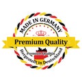 Made in Germany. Premium Quality German text sticker / label for print