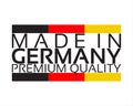 Made in Germany, premium quality sticker with German color