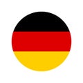 made in Germany, round with german national flag colors, circle vector icon Royalty Free Stock Photo