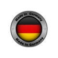 Made in Germany, tag. Vector design isolated on white background. Made in Germany, marketing label