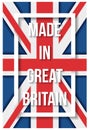 Made in Great Britain flag poster Royalty Free Stock Photo