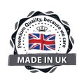 Made in Great Britain, Premium Quality label Royalty Free Stock Photo