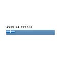 Made in Greece, badge or label with flag isolated Royalty Free Stock Photo