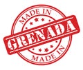 Made in Grenada red rubber stamp